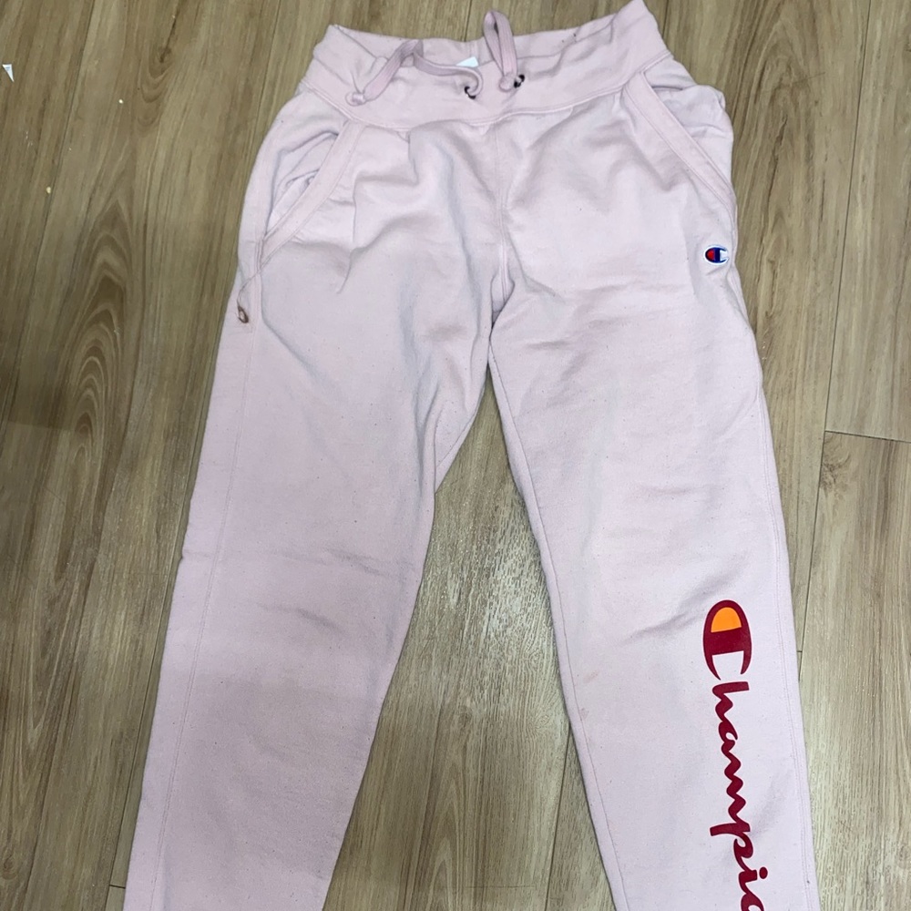 baby pink champion joggers